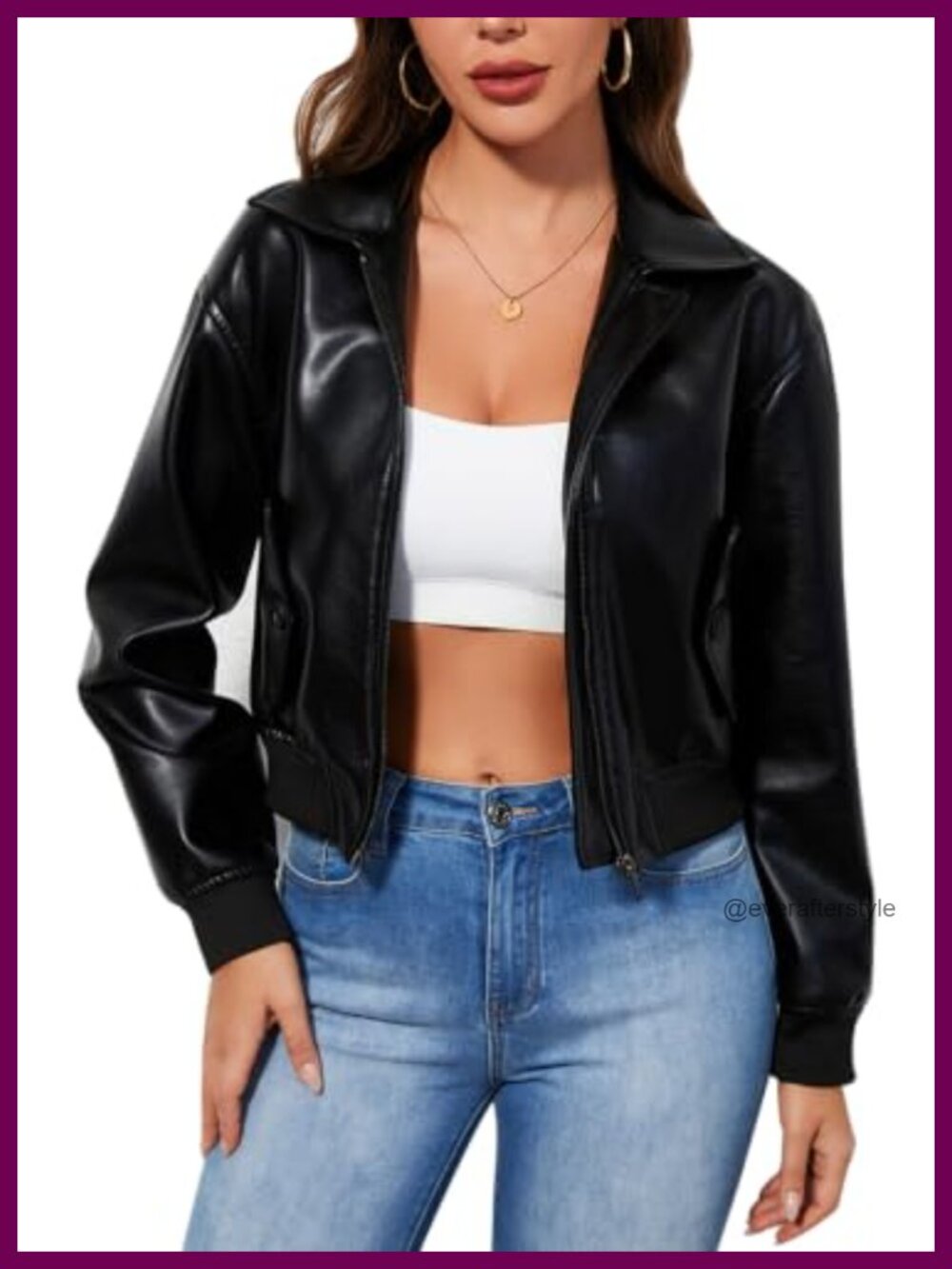 Faux Leather Moto Biker Jacket Crop Punk Rivet Coat Belt Short PU Outerwear